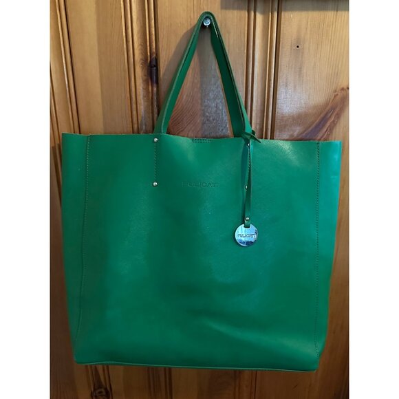 Pulicati Leather Tote green bag - Picture 1 of 15